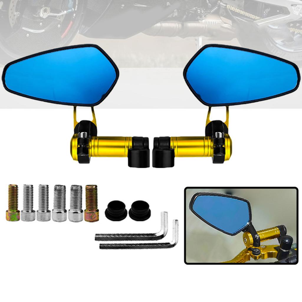 Anti Glares Motorcycle Rearview Mirror Broad Field Of View Shockproof Construction Easy Mounting