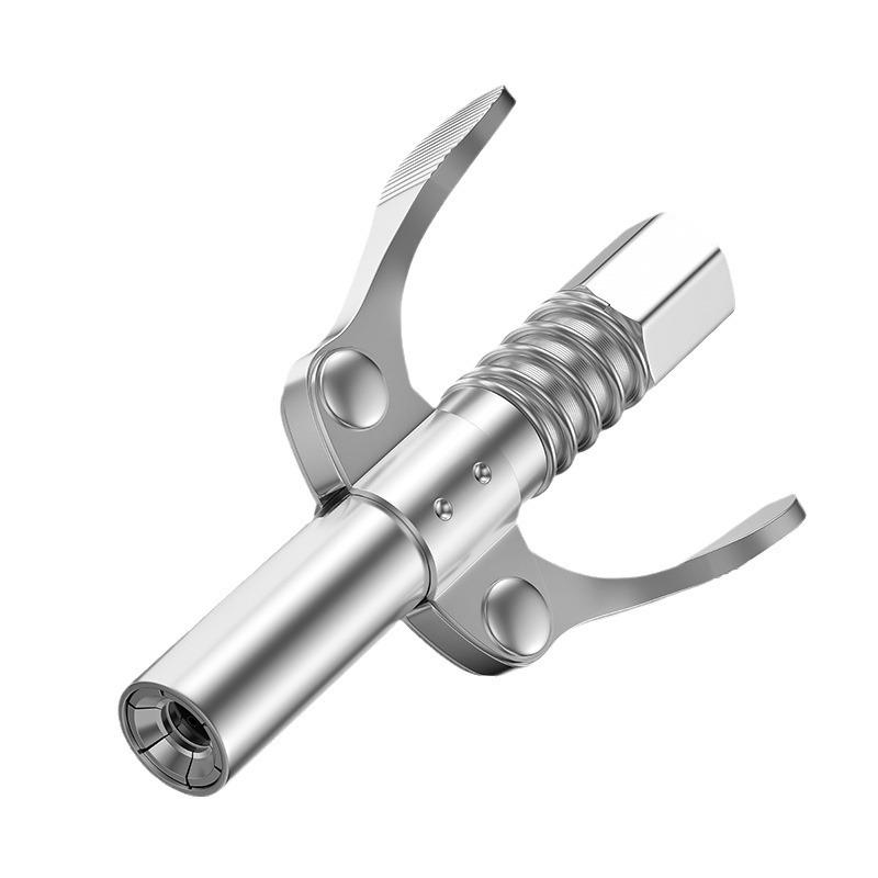 High-Pressure Grease Gun Nozzle with Locking Pliers and Self-Locking Flat Head