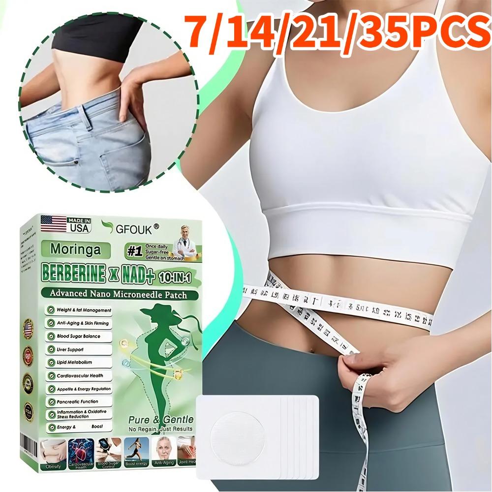 Nano Microneedle Firming Sticker - Berberine NAD+ Skin Firming & Body Shaping Patch for Women & Men, Long Lasting Care
