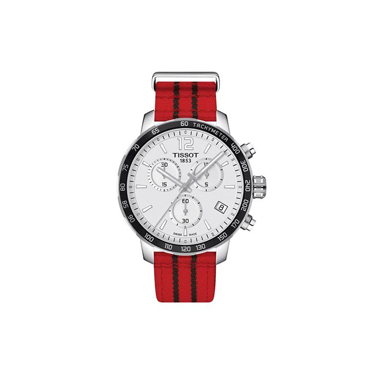 

TISSOT Time Jog Collection Quartz Movement Men s Watches Watch 42mm White Dial Stainless Steel Case Nylon Strap T095.417.17.037.04 Red Strap
