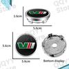 HSW2  4Pcs V VRS Logo Car Tire Wheel Center Hub Caps Decor Stickers For Skoda Octavia 1 2 3 Kamiq Superb Rapid Kodiaq Karoq Fabia