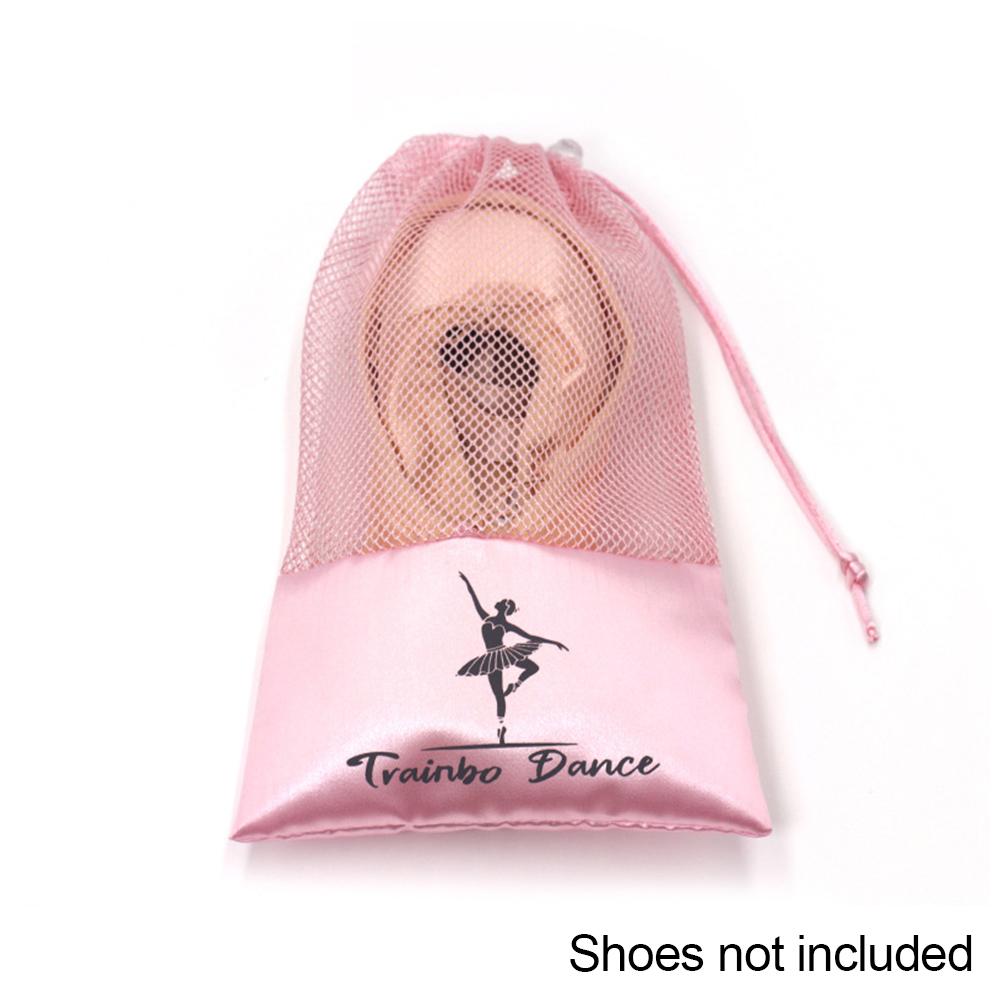 

28*16,5 см Большая вместительная сумка для хранения танцевальной обуви со шнурком для йоги, балета, хранения мобильного телефона, дышащая сетчатая упаковка