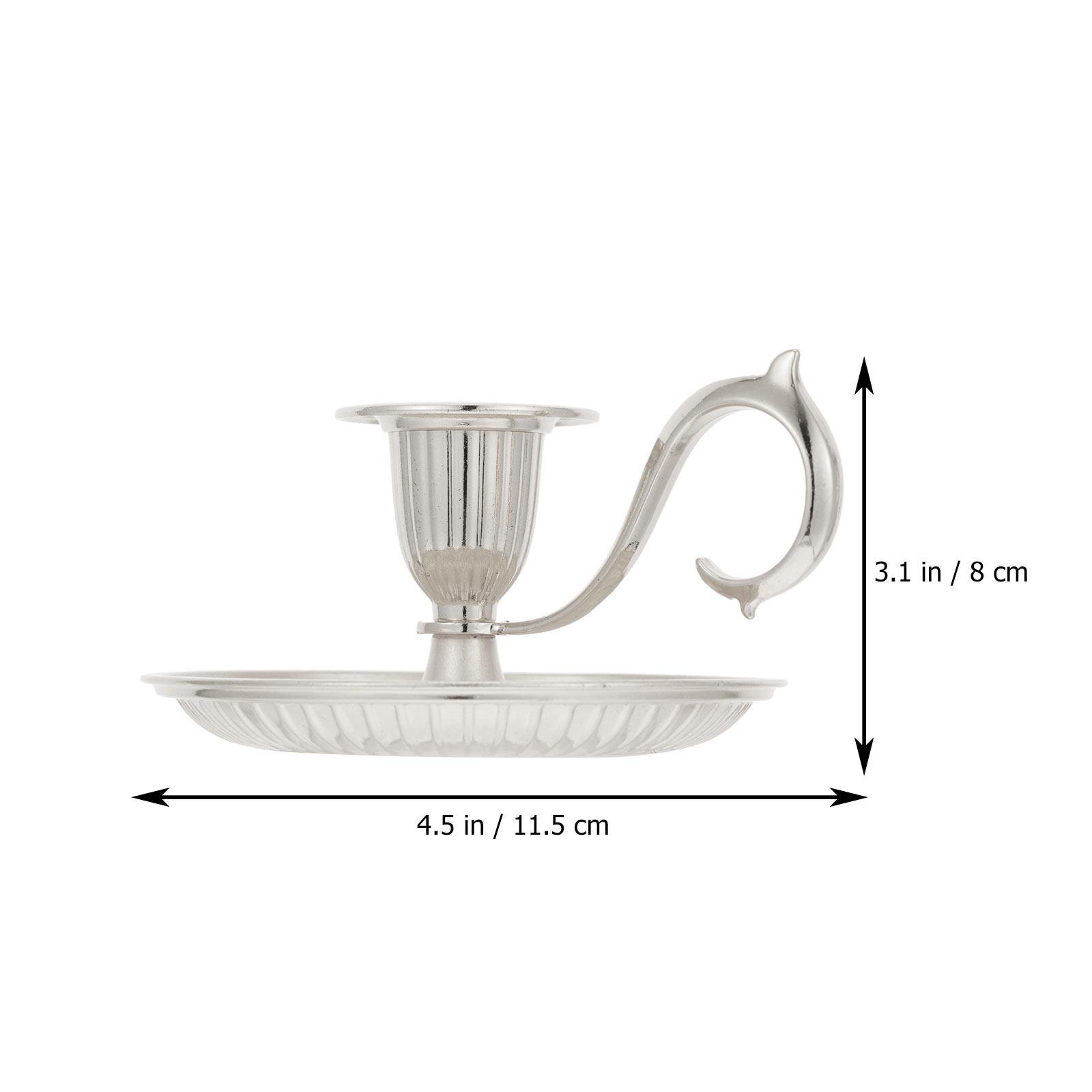 

Metal Retro Vintage Taper Holder Decorative Candlestick Table Stand for Wedding Birthday Party Household Candlelight серебряный