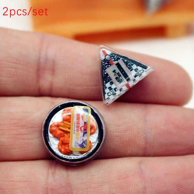 

2Pcs Sushi Bento Model Dollhouse Simulation Miniature Food Dolls House Accessories Kids Pretend Play Toys
