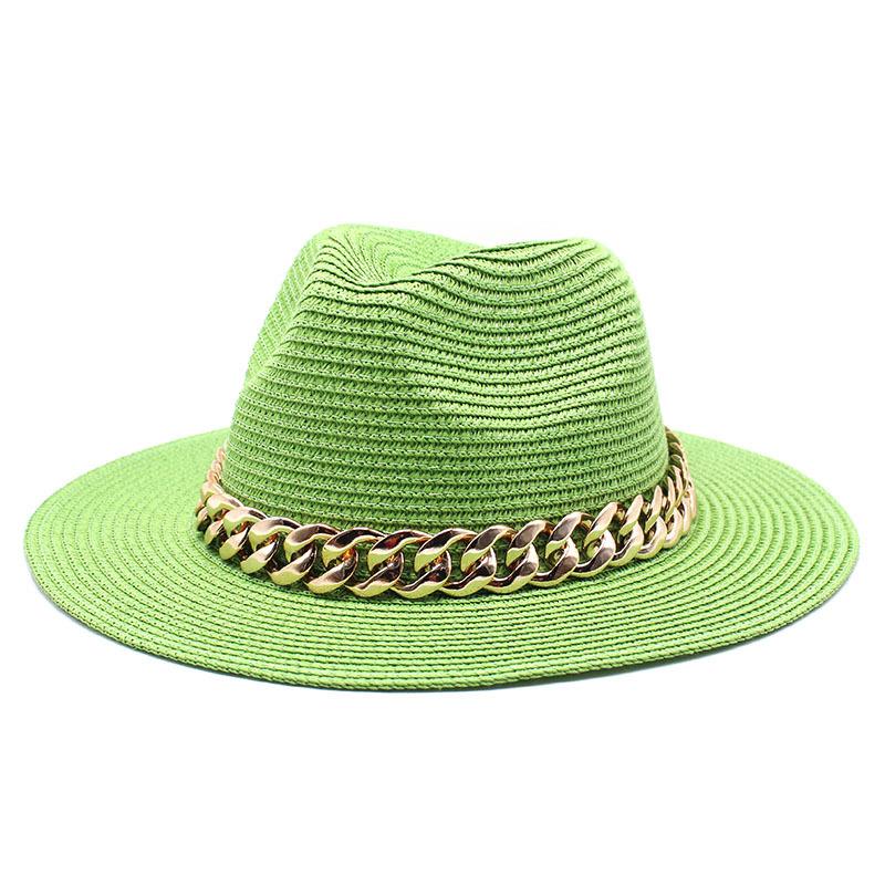 Internet Celebrity Chain Jazz Straw Hat Casual Versatile Sun Hat Travel Vacation Straw Hat Sun Hat Sun Hat