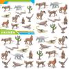 Realistic 11 Piece Desert Animal Model Set Including Rattlesnake Cactus And More