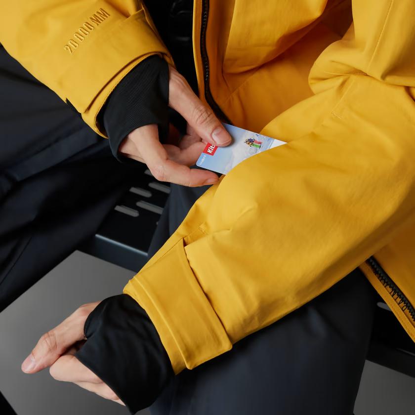 Adidas Terrex Techrock 3-Layer Post Consumer Nylon Rain.Rdy Jacket Loose Letter Print Hooded Long Sleeve Jacket Men Jacket Yellow IB1086