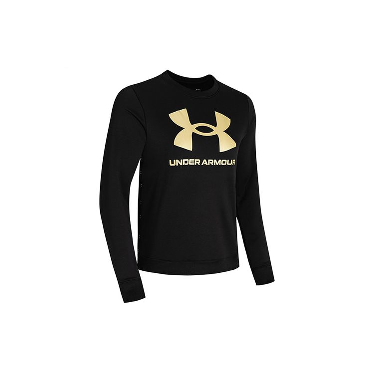 

Under Armour Металлический флисовый пуловер, толстовка, женские топы, черный 1361946-001 S