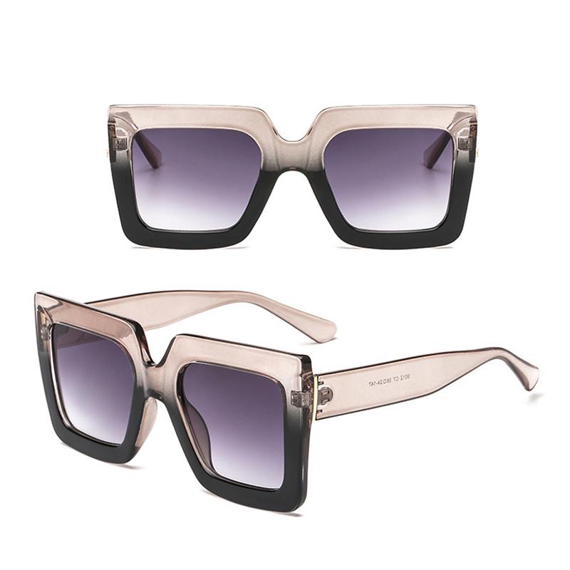 Occhiali da sole quadrati trasparenti a doppio colore Occhiali da sole  anti-ultravioletti Occhiali da sole oversize acquista in modo economico —  spedizione gratuita, recensioni reali con foto — Joom