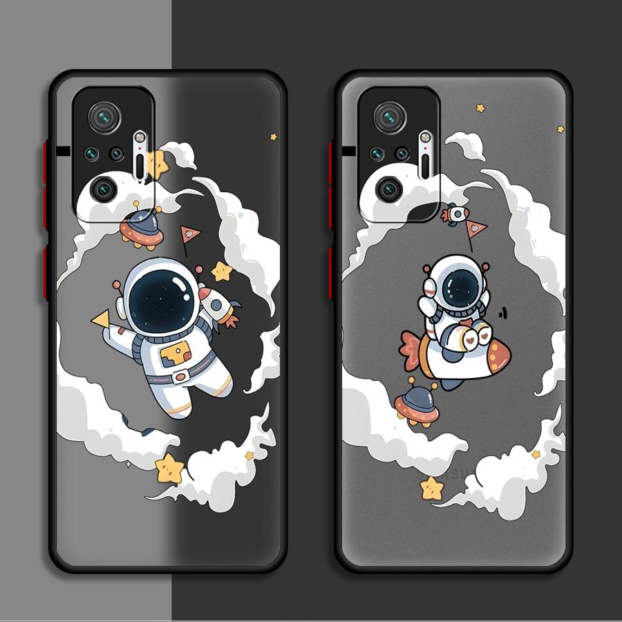 Cute Cartoon Astronaut Funda Back Phone Cover Case for Xiaomi Redmi Note 14 10 9S A4 11 12 14C 13 Pro Plus 13C