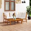 Day and Night - Day and Night Garden Furniture 4 Pcs Cream Cushions Solid Acacia Wood