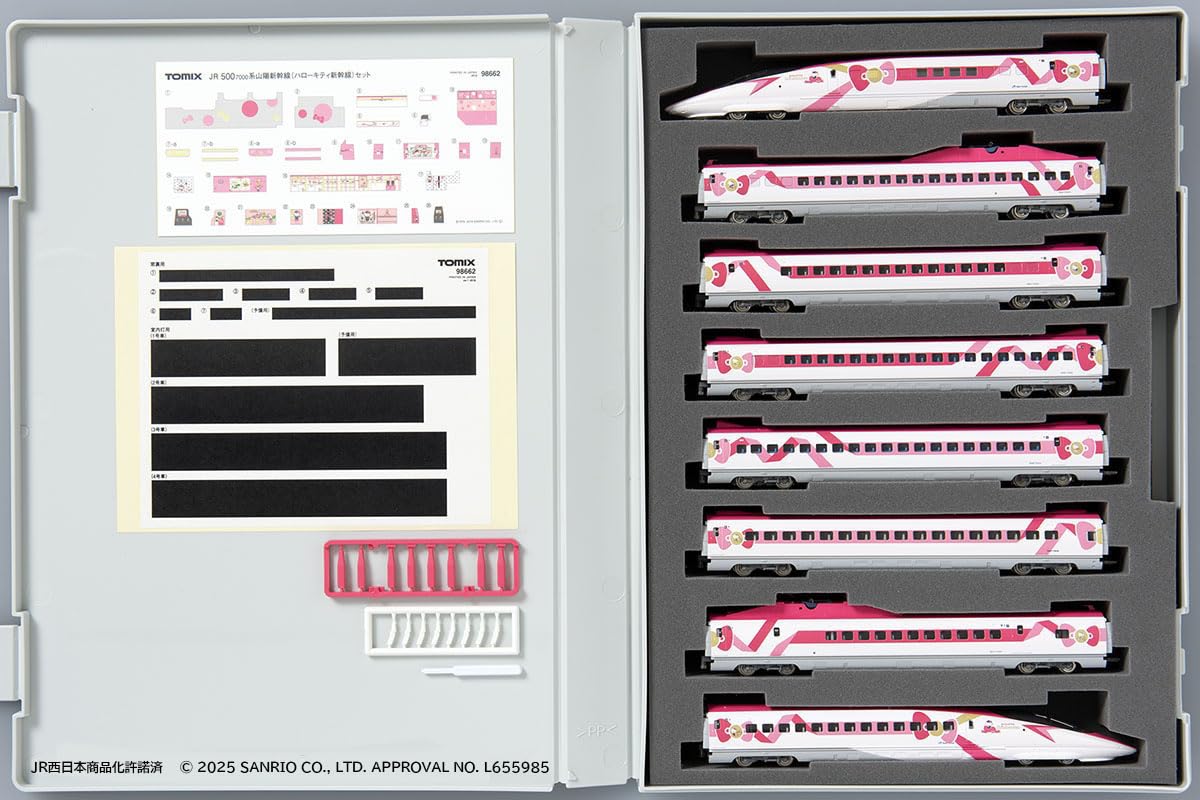 鉄道模型 TOMIX Hello Kitty Shinkansen 98662 Tomix 98662 N Gauge Jr 500 7000 Series Sanyo Shinkansen