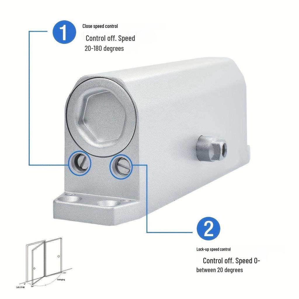 Silent Hydraulic Door Closer 45-65kg for Fireproof and Home Doors