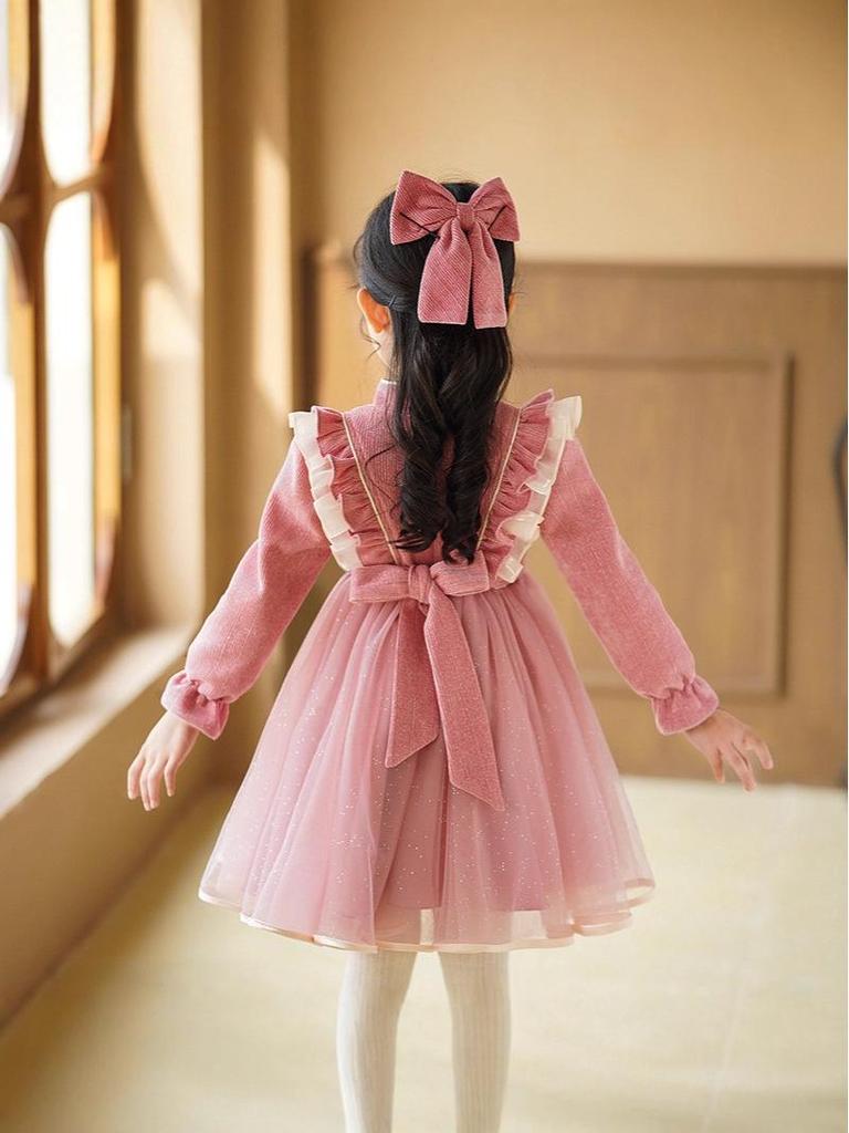 2026 Spring Festival Girls' Princess Dress - New Chinese Style Formal Wear for New Year