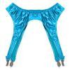 Spandex Womens Shiny Glossy Appearance Hologram Metallic Suspender Clips Stretchy Garter Belt