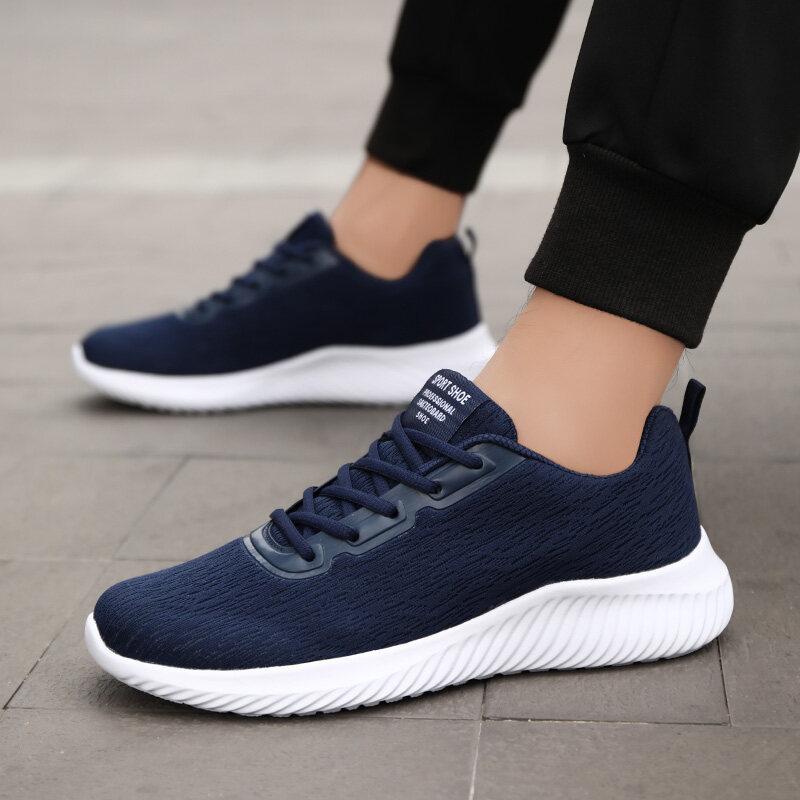 Мужские легкие трикотажные кроссовки с дышащей сеткой — фото 11