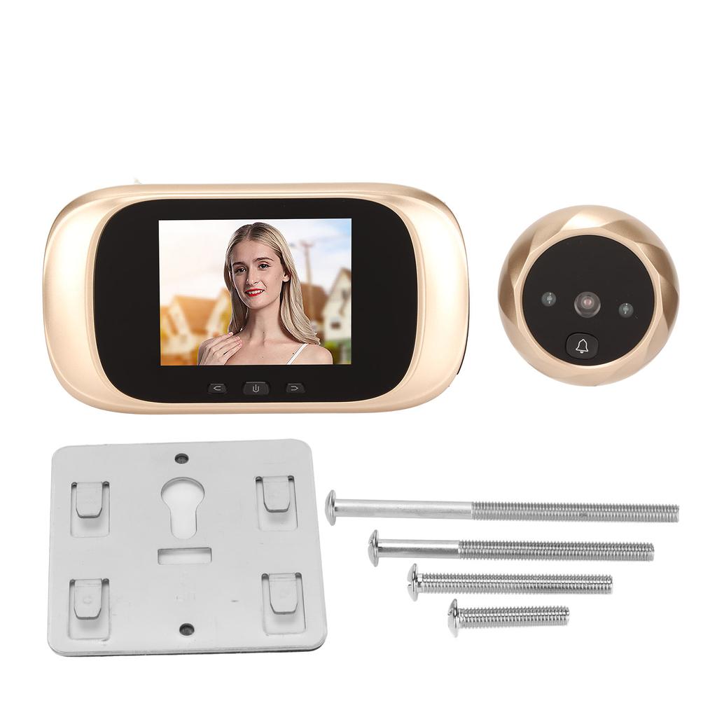 2.8in Home Video Doorbell 90 Degrees Wide Angle IR Night Vision Loop Recording Digital Peephole
