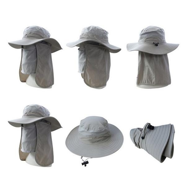 Unisex Visor Hats Fishing Sun Protector Cap UV Protection Face Neck Cover Outdoor Sport Hiking Fishing Hats Outdoor Climbing Bucket Hat Quick Drying