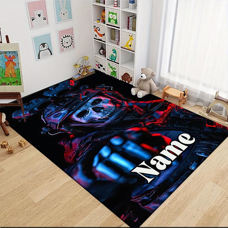 Custom Name Knight's Legend" Carpet Rug Customizable Soft Washable Anti-Slip Home Living Room Sofa Mats Personalized Rug. 0909168