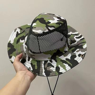 Men's Summer Hat with Large Brim Outdoor Fishing Sun Hat UV Resistant Sun Hat Construction Site Work Sun Hat