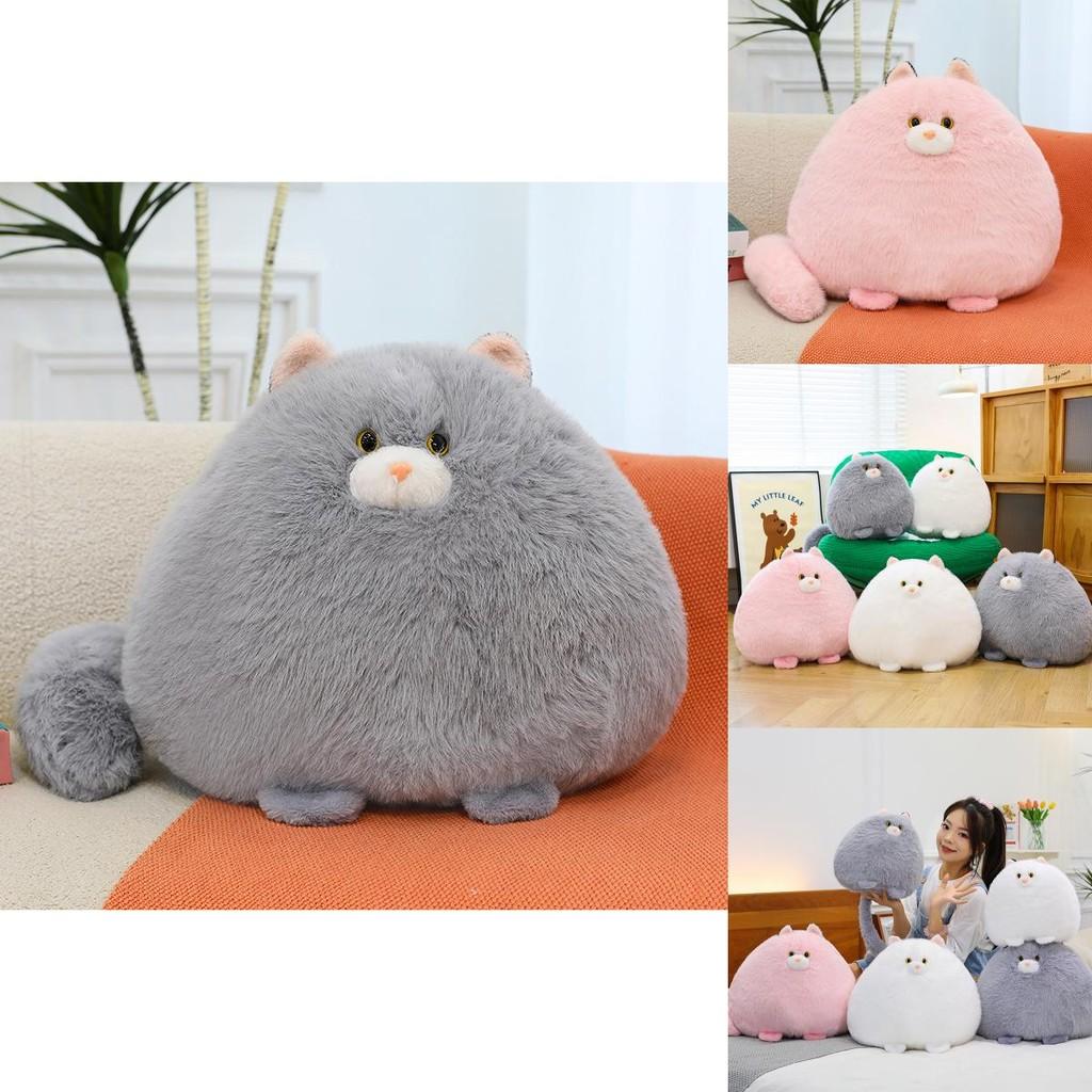 Plush Cat With Long Pile Soft Filling For Living Room Decor And Relaxation