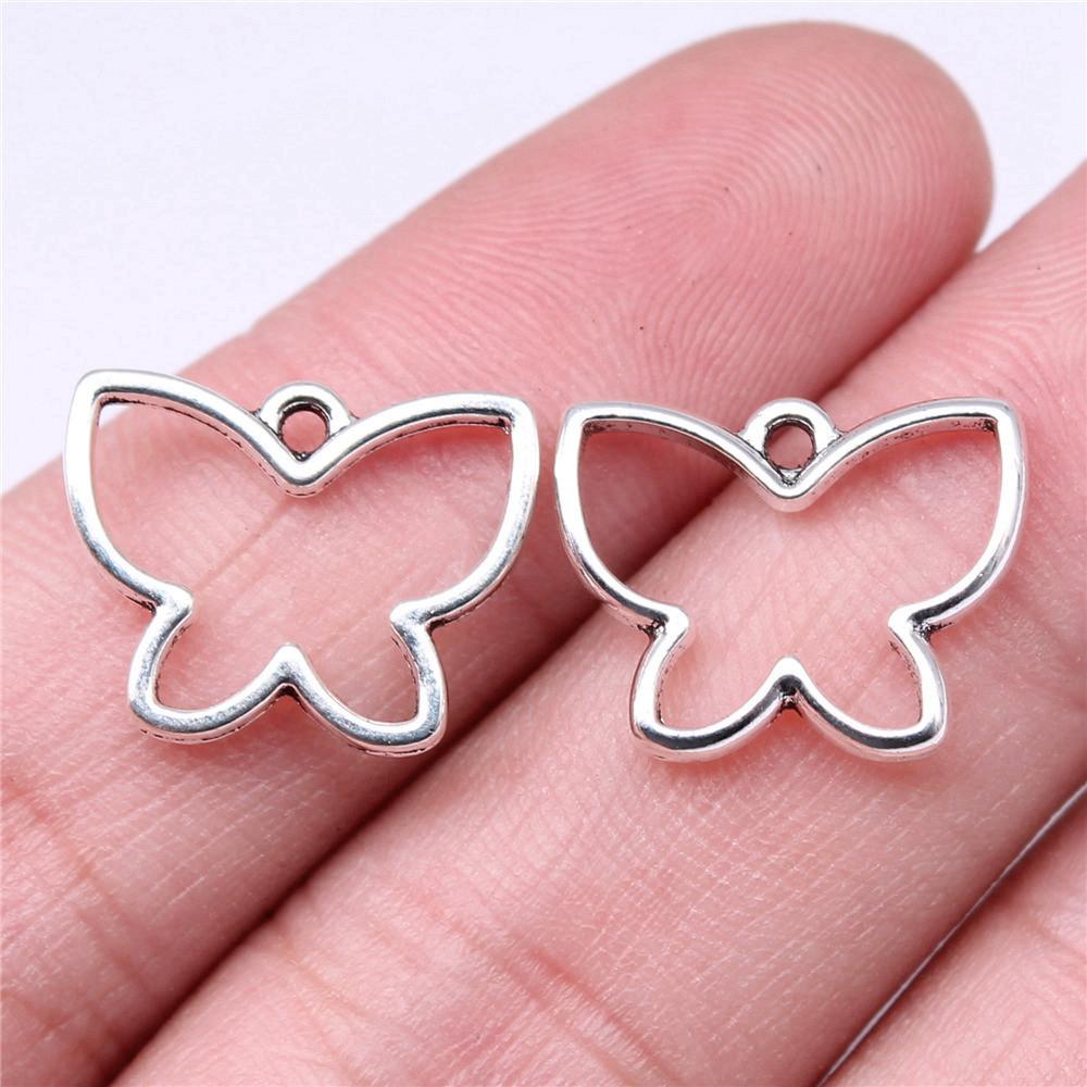 Charms Small Butterfly Pendants Wedding Jewelry Findings ZC114