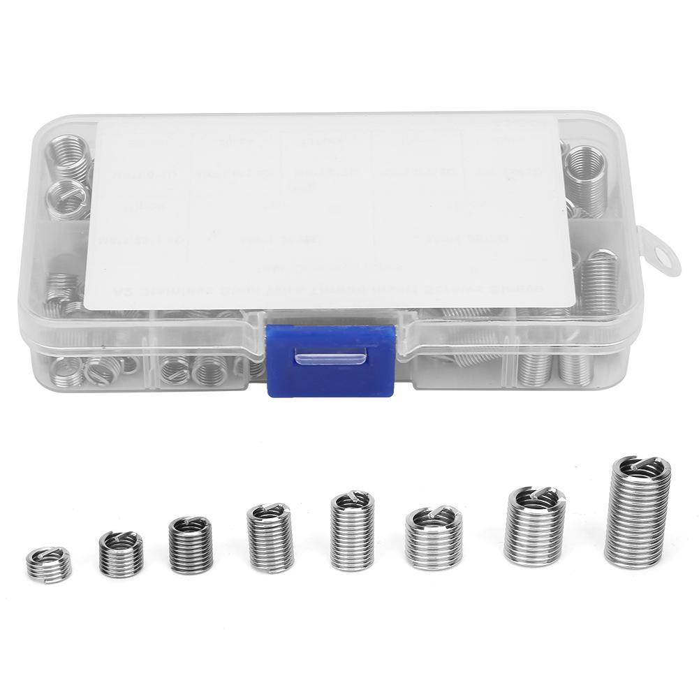 

110pcs M6 M8 1D 3D Coiled Wire Thread Insert Stainless Steel Thread Screws Sleeve Set