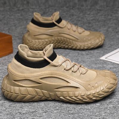 Herenschoenen lente en zomer vliegweefsel ademende hardloopschoenen outdoor dagelijks dikke zool lichtgewicht sportschoenen