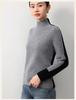 European & American Style Color Block Wool Pullover: Women's Slimming, Semi-High Neck, Autumn/Winter Fashion Knitted Sweater.