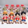 Anime One Piece Keychain Cute Luffy Sabo Resin Action Key Ring Car Backpack Decor Key Chain Gifts