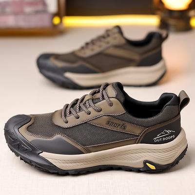 Men's Breathable Casual Sports Mesh Shoes Non-Slip Wear-Resistant Lightweight Outdoor Hiking and Mountaineering Shoes