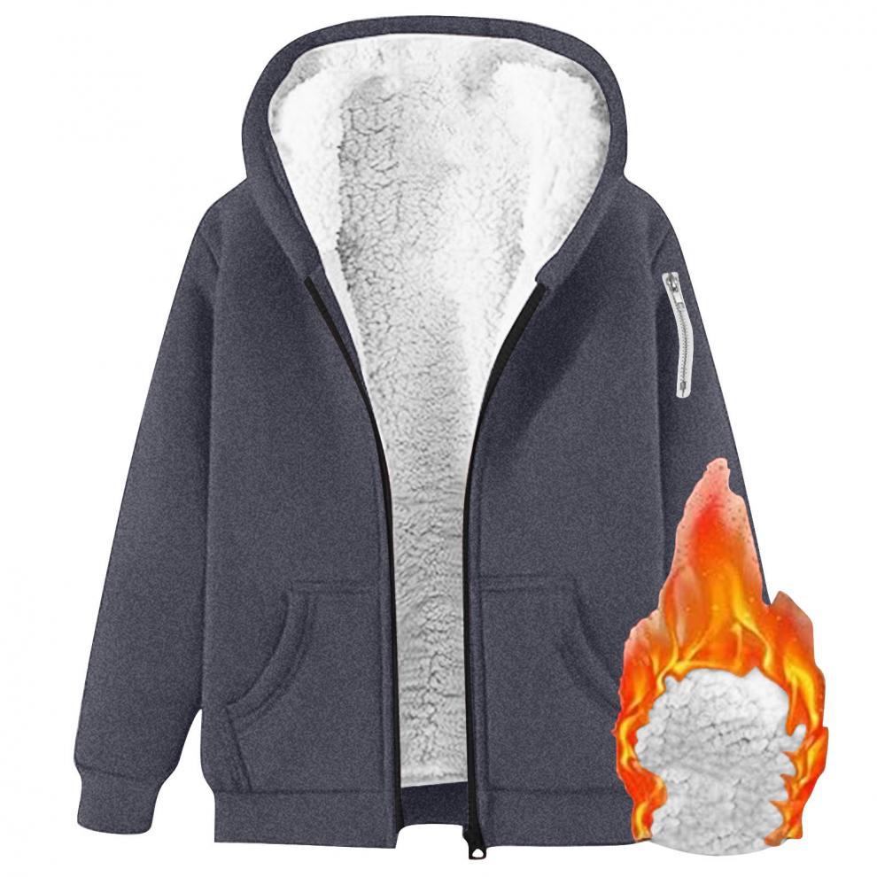 A Loose and Casual Hoodie for Women In Autumn and Winter, with Added Fleece and Thickened Warmth