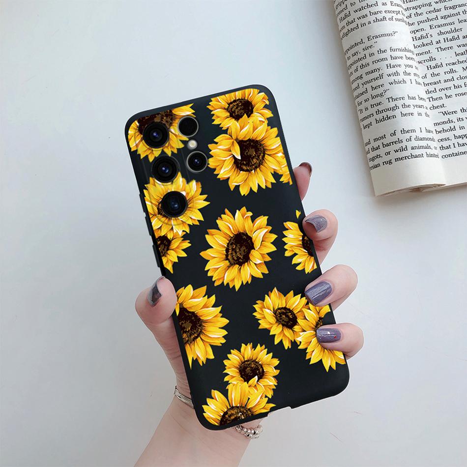 For Samsung Galaxy S24 Ultra Case S24 Plus Sunflower Girl Painted Soft Silicone Phone Case For Samsung S24 Ultra S 24 S24+ Shell