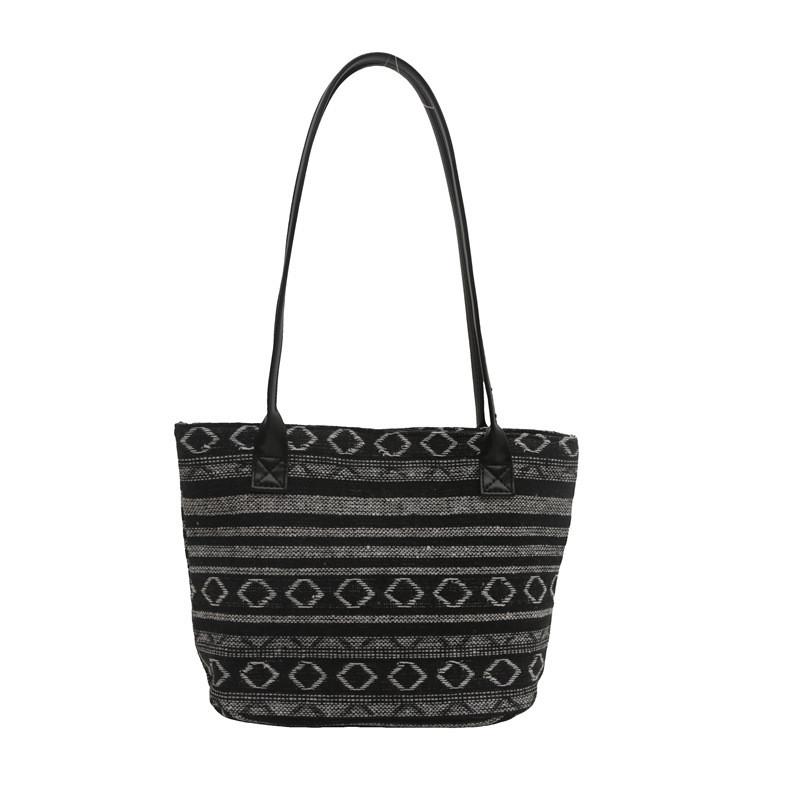 Ethnic Style Tote Bag For Women Large Capacity Summer Fashion With Zipper Closure For Daily Use