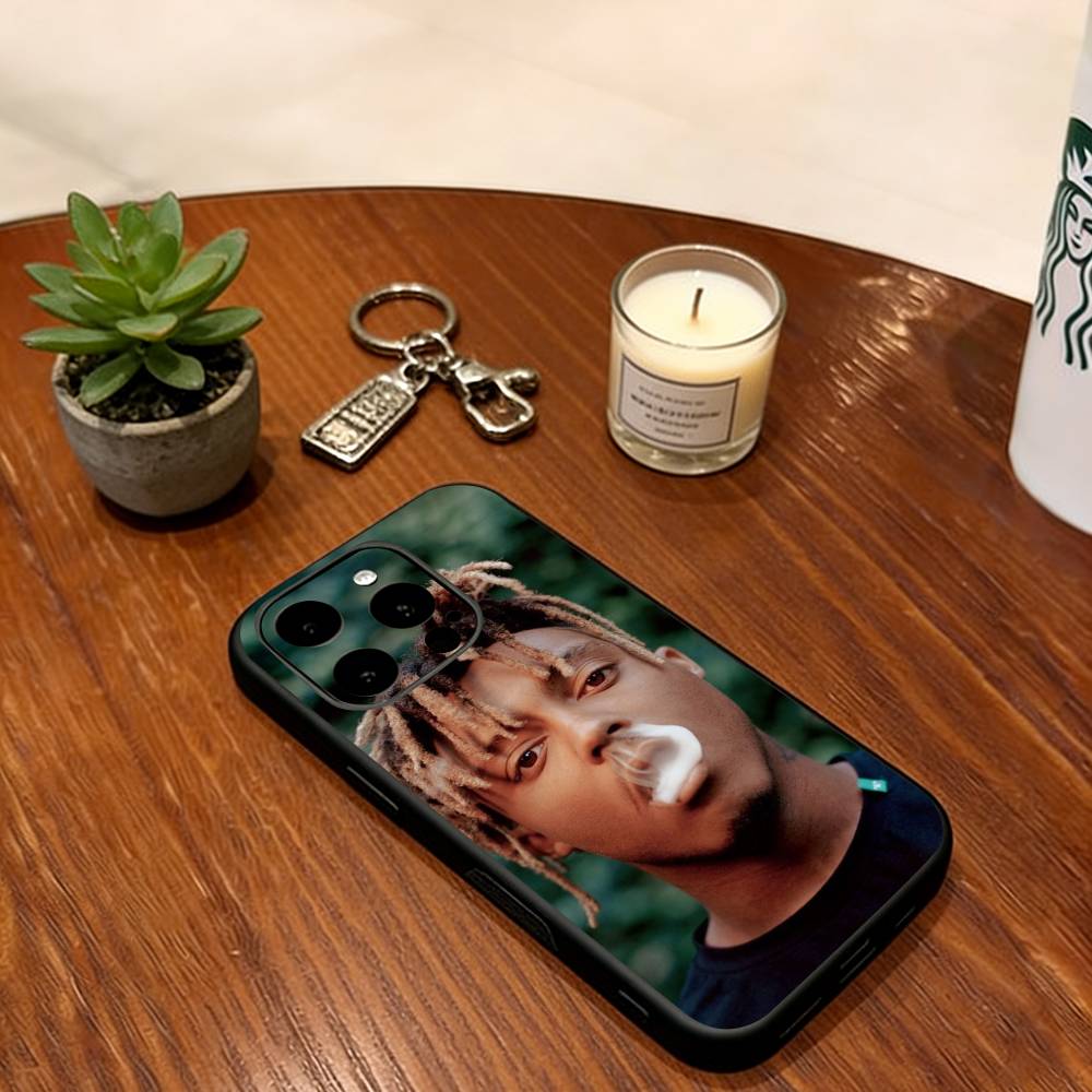 Juice Wrld 999 Phone Case For iPhone 17,16,15,14,13,12,11 Plus,Pro Max,XS,Soft Silicone Black Cover