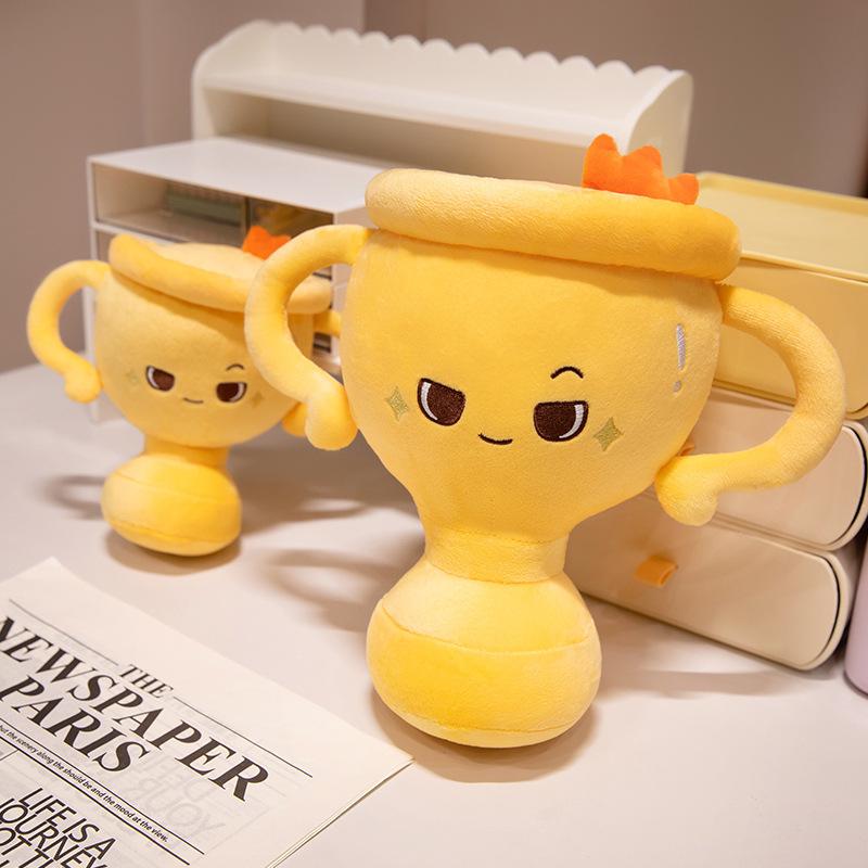 Creative Fun Trophy Pillow Plush Toy Doll Victory Trophy Doll School Company Award Ragdoll Doll