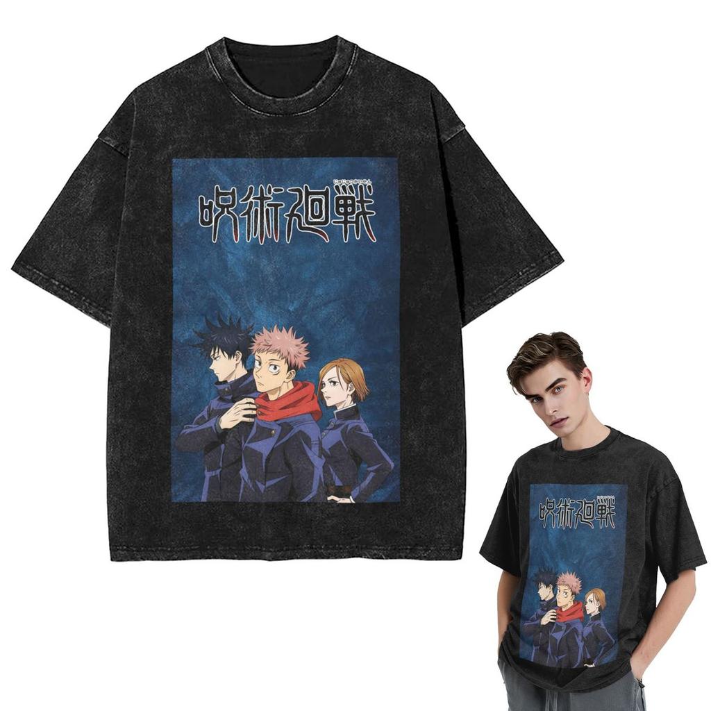 T-shirt Streetwear Megumi Besto Friendo Jujutsu Kaisen Sukuna Anime T-shirt Lavata Manica Corta T-shirt Hip Hop Top T-shirt