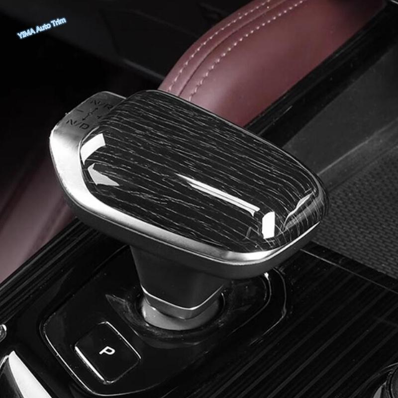 Peach Wood Grain Gear Shift Head Handle Knob Cover Trim For Geely Monjaro Kx11 Manjaro 2024 Protection Decoral Accessories