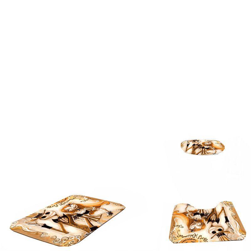 Zestaw Łazienkowy Miasteczko Halloween Z Wysokiej Jakości Zasłoną Prysznicową I Matami