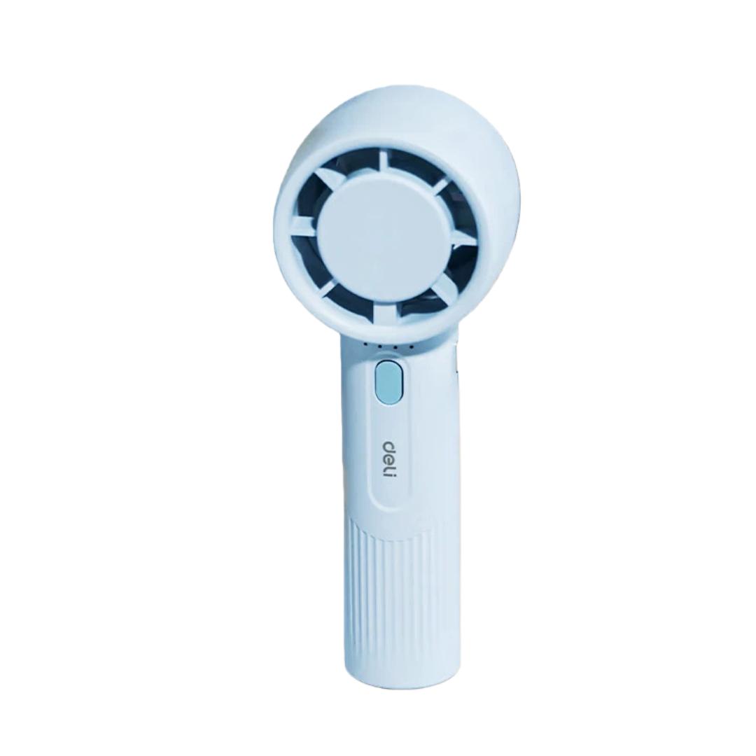 

deli Mini Portable Handheld Fan with Four Speeds, Cool And Durable, Blue, LK103