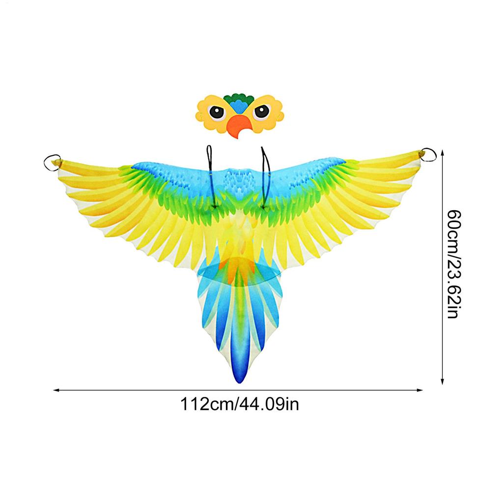 Parrot Wings Costume Role Play Costume Bird-Costume For Kids Boys For Daily Dress Up School Performances Masquerade