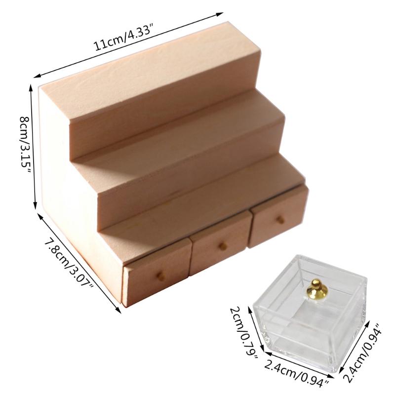 Miniature Supermarket Display Rack/Candy Container for Play House Mini Cabinet Dollhouse Accessory for Girls Pretend for