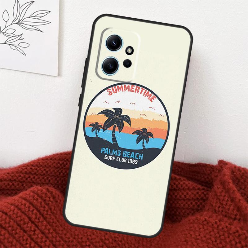 Palms Beach Surf Case For Xiaomi Redmi Note 13 9 10 11 12 14 15 Pro Plus Cover For Redmi 15 C 12C 13C 14C 10C
