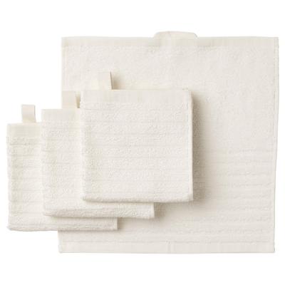 Set of White Towels (4 Things), VAGSJON Washcloth White Set,