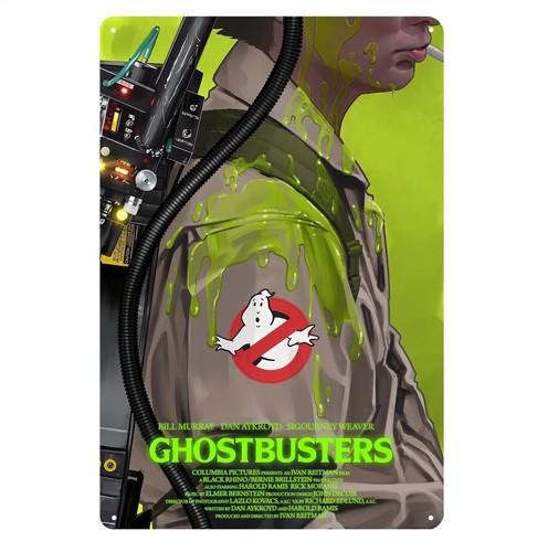 Ghostbusters Retro Horror Movie Metal Poster Tin Sign xcm Plate 20x30cm(7.8x11.8inch)