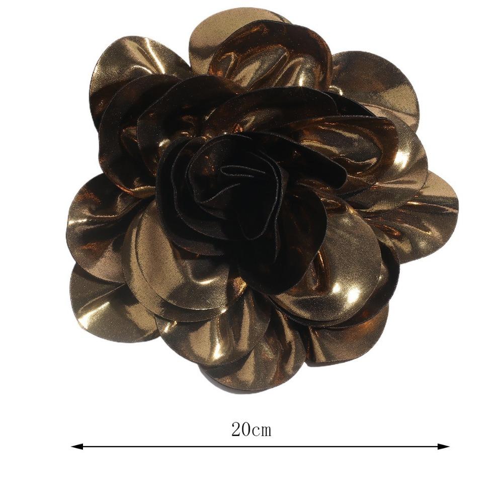 Broche Exagerado de Flor de Rosa con Alfiler Flor de Pecho Accesorios para Ropa Joyería de Fiesta para Mujeres