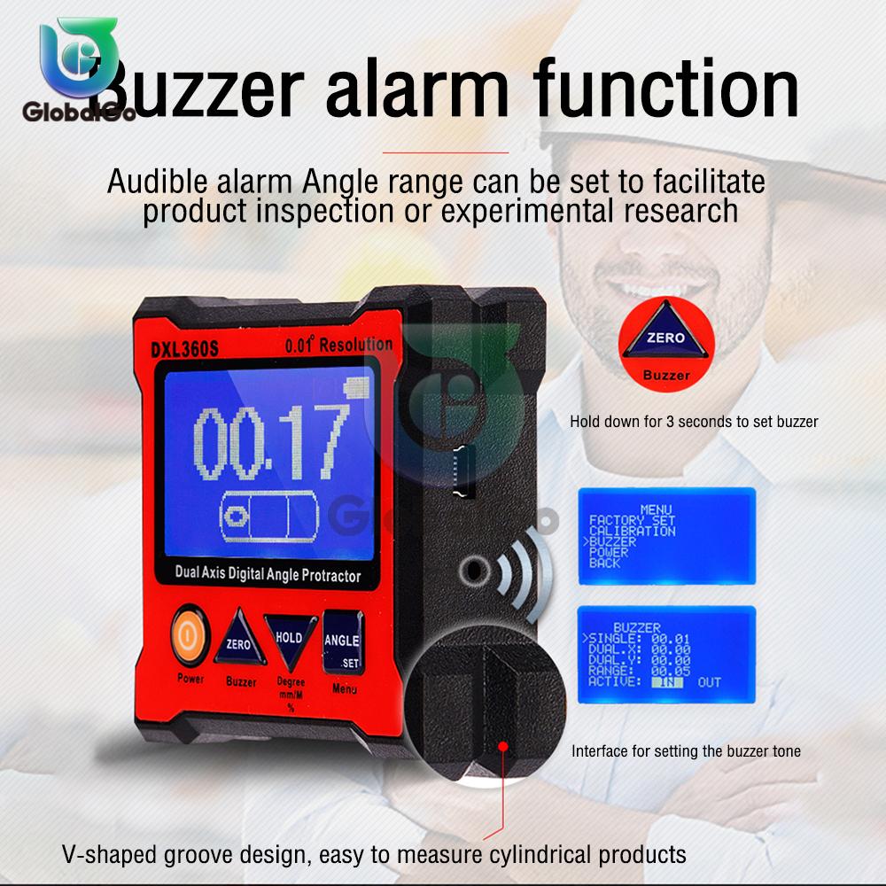 Digital Electronic Level & Angle Gauge Angle Finder Magnetic Base Measuring Tool for Carpentry Building Masonry