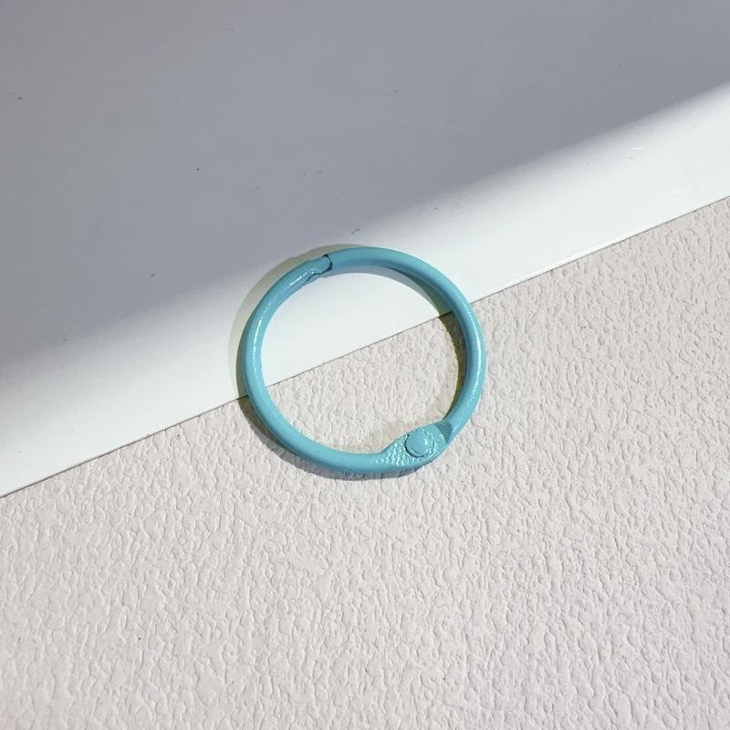 Baking Paint Color Keychain with Spring Buckle: DIY Box Bag Opening Alloy Accessory