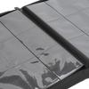 Zip Trading Card Album PU and PP Transparent 480 Cards Black Waterproof Trading Album Display Holder for Gaming Cards