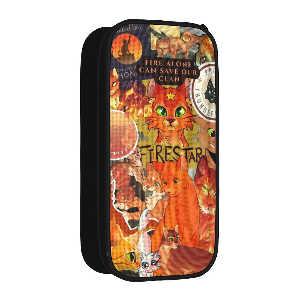 Warriors Fireheart Rusty Cats Pencil Cases Cartoon Pencilcases Pen Box for Girls Boys Big Capacity Bag School Zipper Stationery